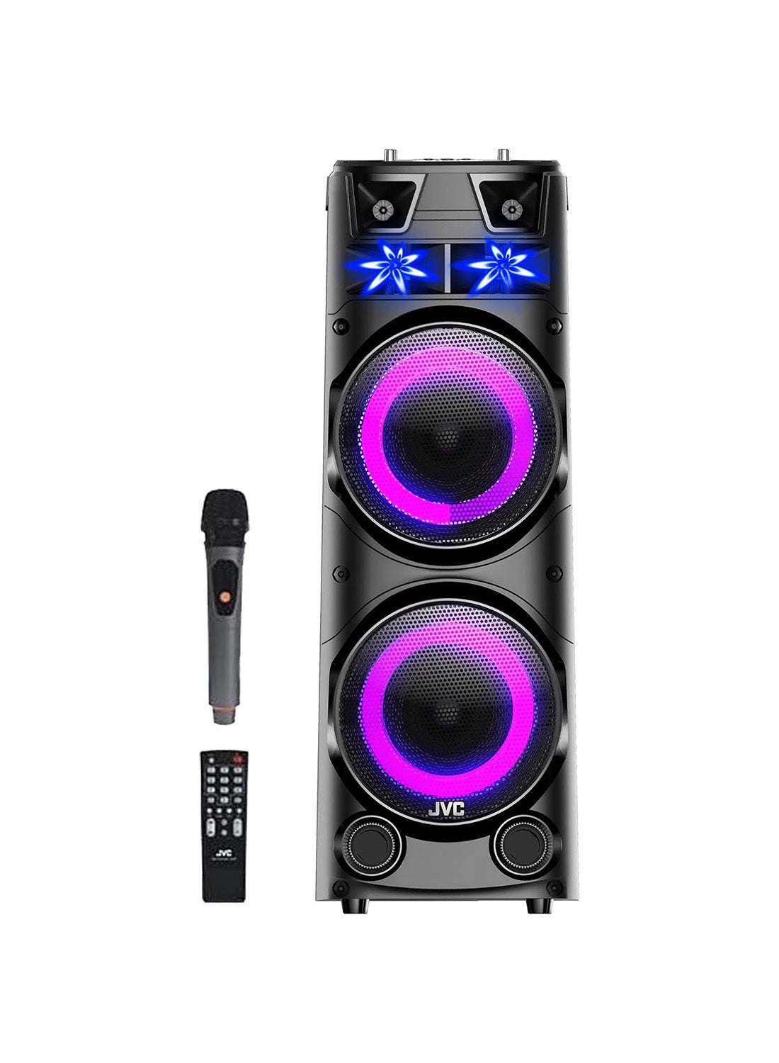Compare Portable Bluetooth Party speaker with wireless mic and remote control XSN7222PB Black at KSA Price