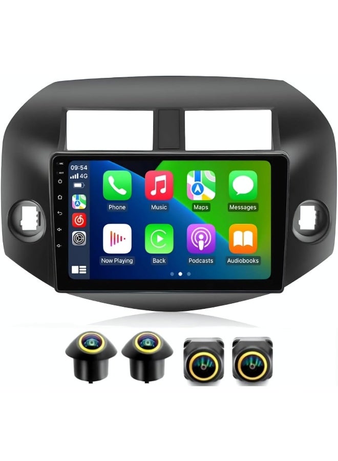 Compare Car Stereo Screen For Toyota Toyota RAV4 20062012 Android With Apple Carplay Android Auto Wireless WiFi DSP AHD Camera Included Fast Interface 4+32GB 360D Cameras at KSA Price