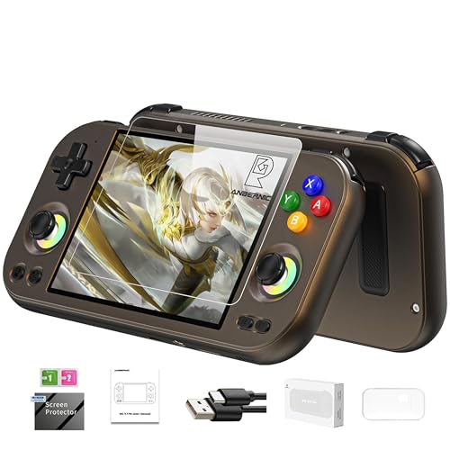 Compare RG477M Retro Handheld Game Console  Aluminum Alloy CNC Dimensity 8300 Android14 System 47inch Touch Handheld Game Console WiFiBluetooth Hall Joystick RGB Light 5300mah at KSA Price