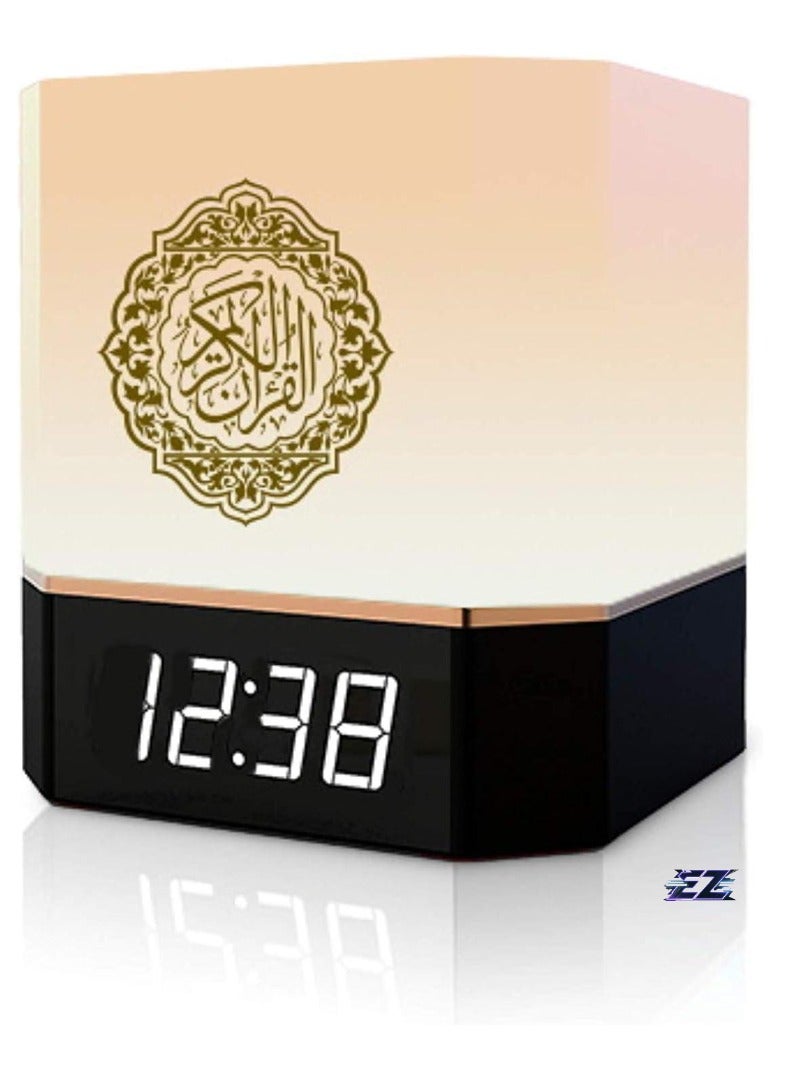 Compare Complete Quran Speaker with Lamp, Clock, 14 Language Translations, 18 Reciters, Azaan Settings & Mobile App Control  Perfect Islamic Gift for All Ages, MultiFunctional, Portable, Modern Design Black at KSA Price