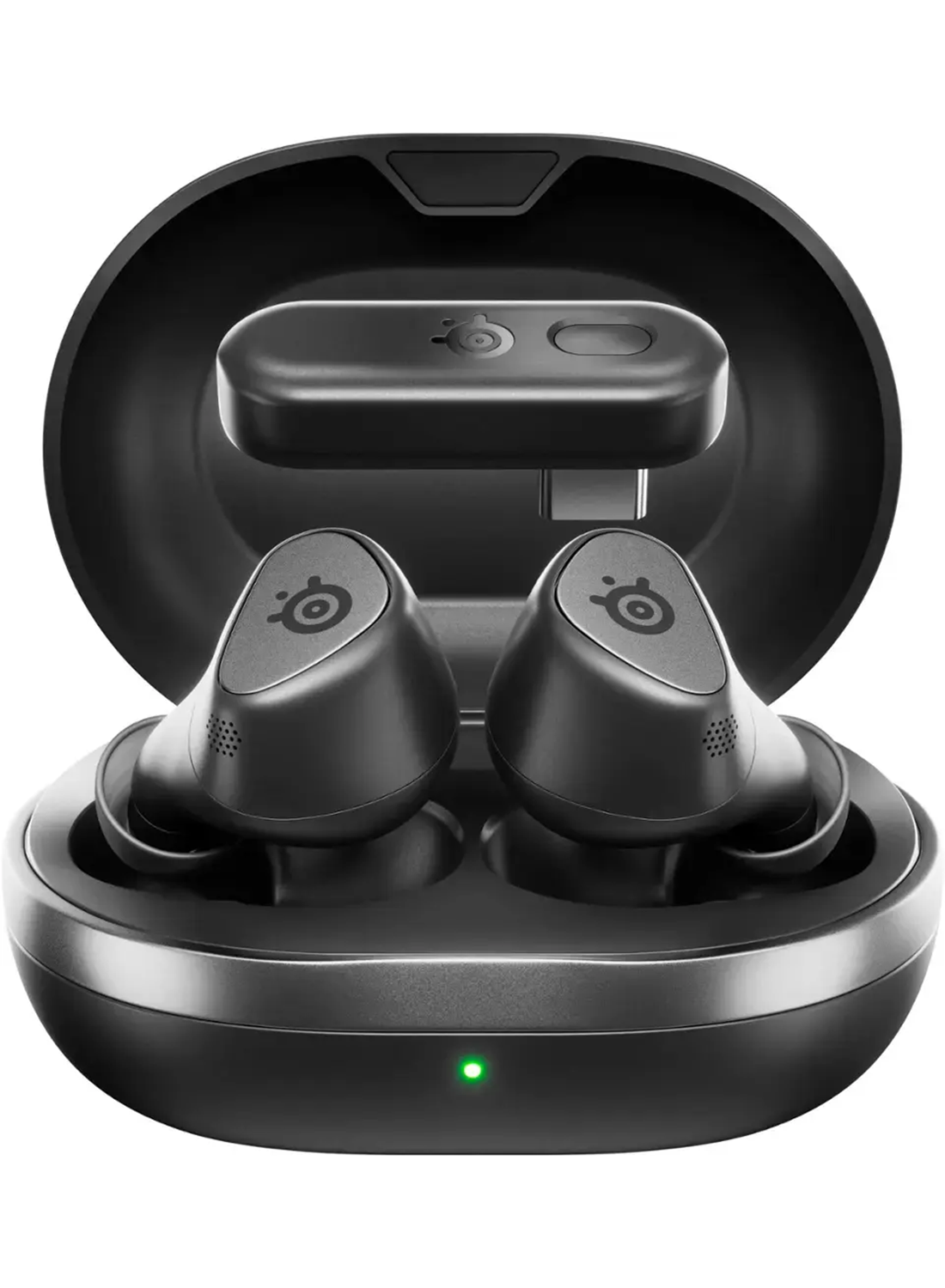 Compare SteelSeries Arctis Gamebuds for PlayStation, Neodymium Magnetic Drivers, 4 mic Hybrid Active Noise Cancellation, Bluetooth 5.3 & Quick Switch 2.4GHz Connectivity, Up to 40 Hours, Black | 61680 at KSA Price