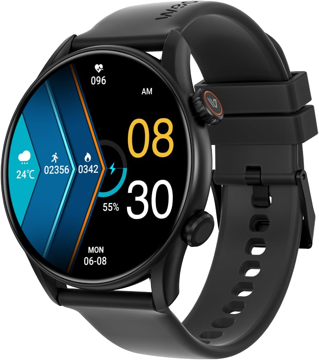 Compare Weofly Spirit 2 Smart Watch with HD Touch Screen, Fitness Tracker, and 100+ Sport Modes  IP68 Waterproof Black at KSA Price