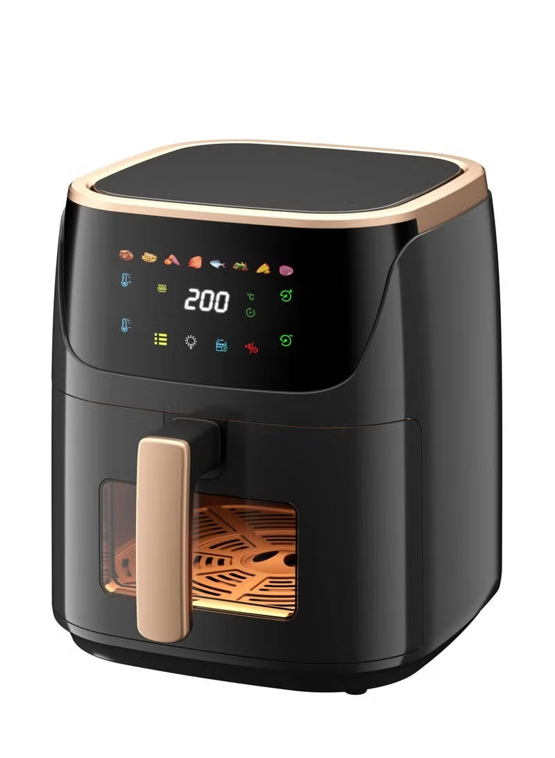 Compare 8L Large Air Fryer with Viewing Window, 1500W OilFree Frying, Touch Screen, 8in1 Presets, Dishwasher Safe Basket, Smart Timer – Black at KSA Price