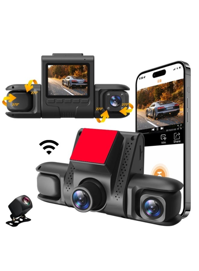 Tradeo 4 Camera Dash Cam 1080P WiFi GPS Car…