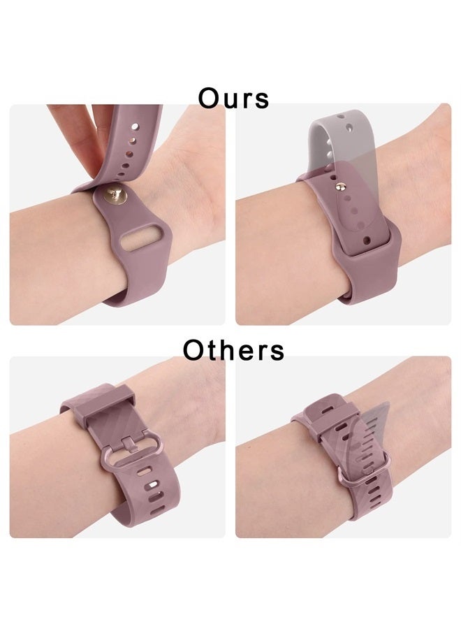 Compare Silicone Watch Bands, 20mm 22mm Quick Release Soft Sport Replacement Watch Strap for Women Men 22mm, Starlight+Milk Tea+Violet Smoke at KSA Price