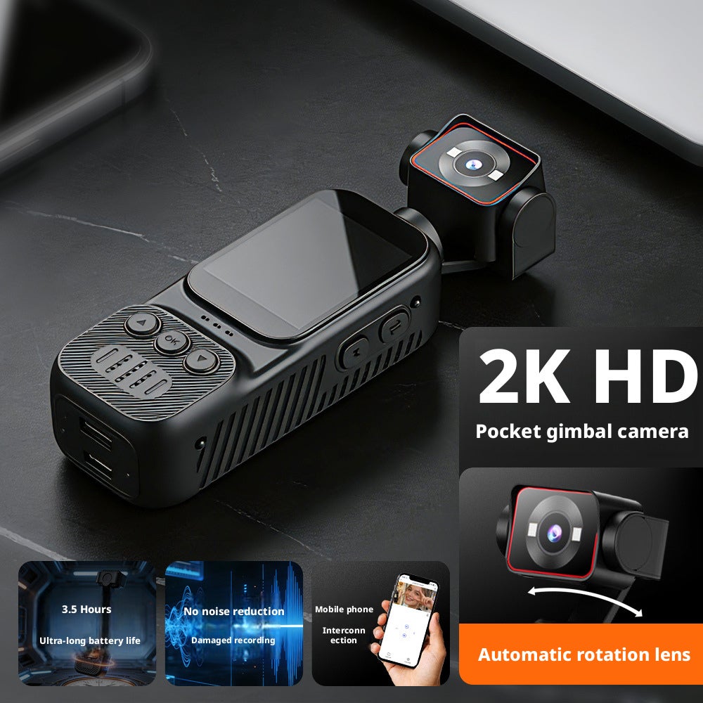 Handheld Gimbal Camera 2K Pocket Action Camera…