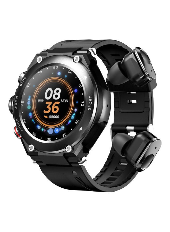 Compare 2 in 1 Smart Watch With Wirelessly Earbuds Black at KSA Price