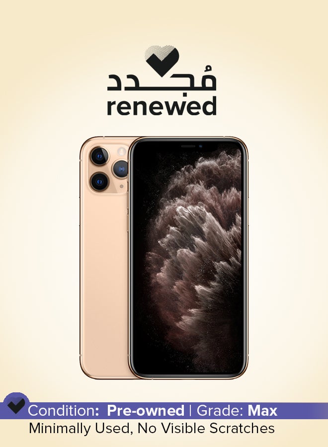 Compare Renewed  iPhone 11 Pro Max Gold 256GB 4G Without Facetime at KSA Price
