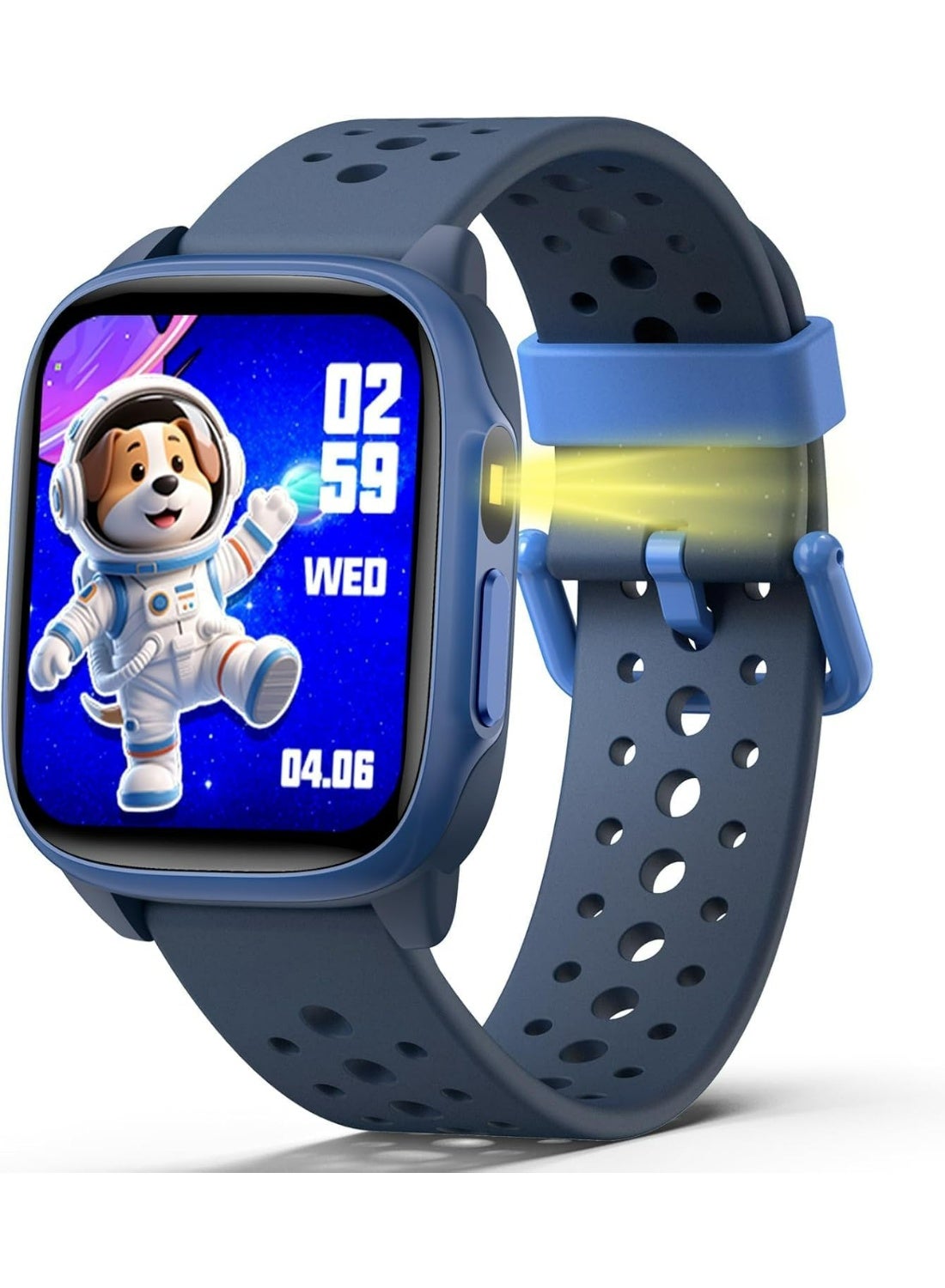 Compare ZONEY Smart Watch for Kids, Christmas Birthday Gift Watch with Flashlight, IP68 Waterproof 1.5 Fitness Tracker, 12 Games Pedometer,Heart Rate,Sleep Monitor with APP for Girls Boys Teens 516, Blue at KSA Price
