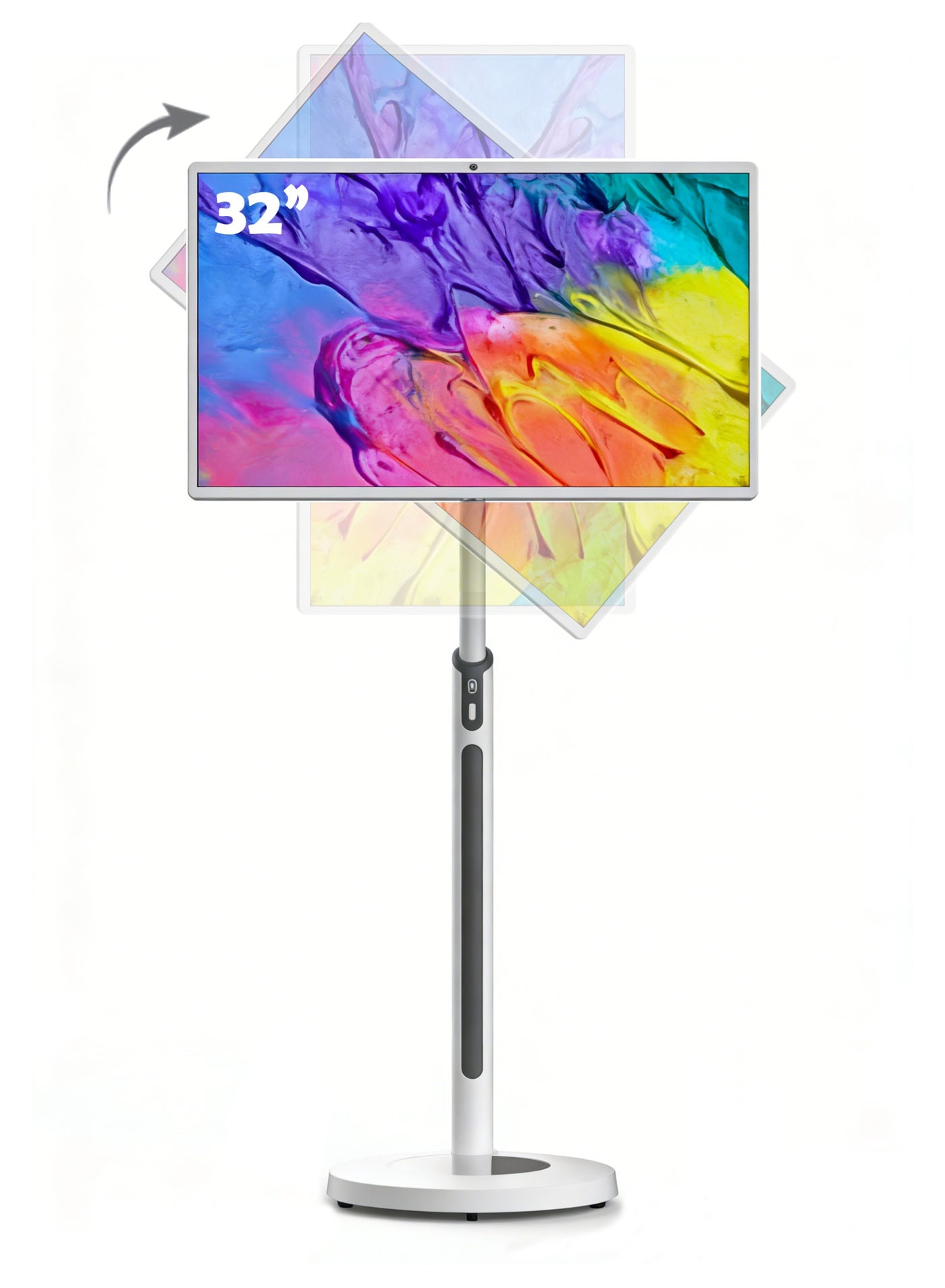 Compare CRONY TX321 32Portable Smart TV White Smart Android 12 Touchscreen Display – 10Point MultiTouch, 48MP HD Camera, 8GB+128GB, 145000mAh Battery 8H Use – Adjustable Stand with 20° Diagonal45° Horizontal90° Vertical Tilt & 20cm Height – HDMIUSBCBluetoothDualBand WiFi – Electronic Whiteboard, MultiScreen CoWorking, Cast Screen & iPhoneAndroid Support at KSA Price