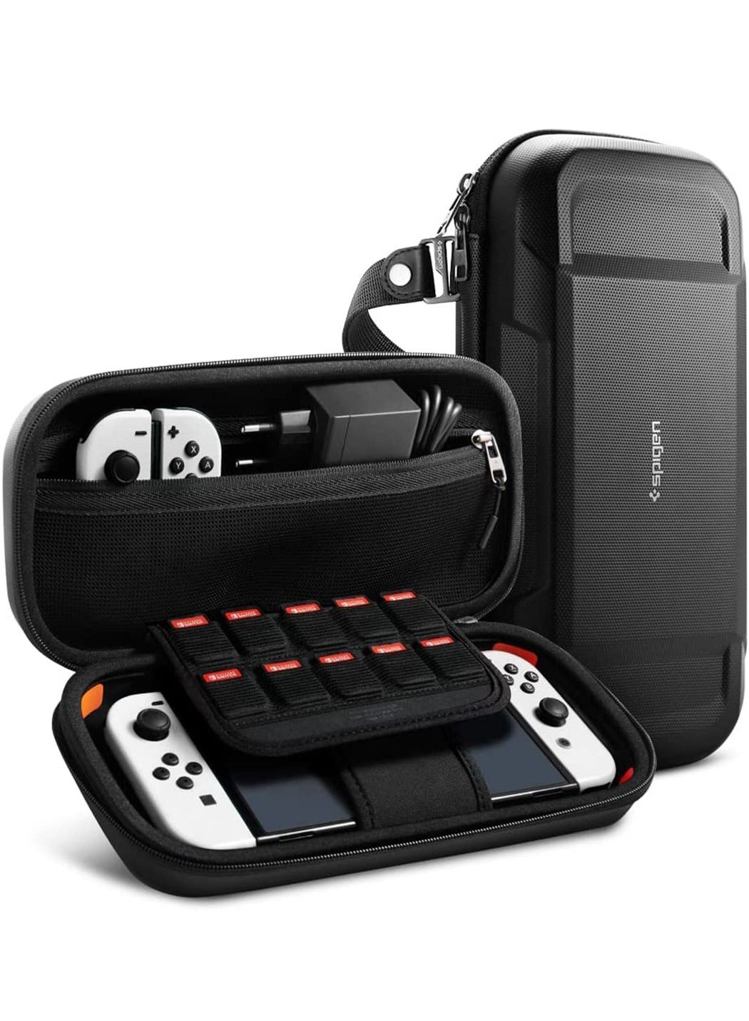 Compare Rugged Armor PRO Portable Travel Carrying Case Cover for Nintendo Switch OLED 2021  2017 Models with Game Storage and AirTag holder  Black at KSA Price