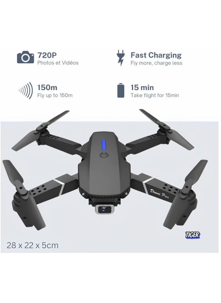 E88 Drone with HD Camera – Foldable Drone with WiFi…