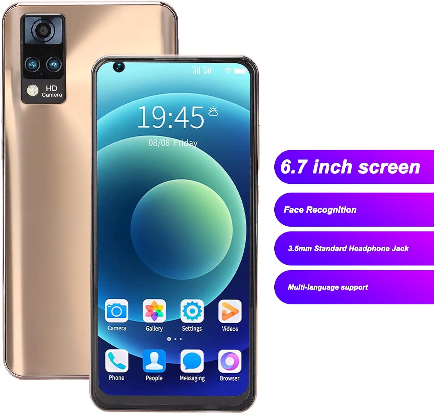 Compare Smartphone, 3G Net Unlocked Cell Phones 4GB 64GB Gravity Sensing 6.7 Inch for Daily Life US Plug at KSA Price