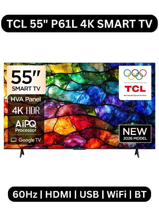 55-inch P61L 4K HDR Smart TV (2026 Model…