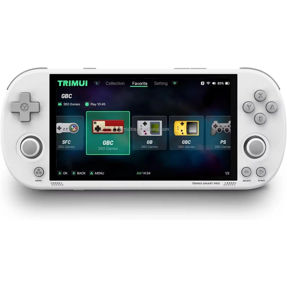 Compare Retro arcade handheld game console for gaming, ABS plastic body, black color, 4.96inch IPS HD screen with Linux OS and 64GB storage at KSA Price