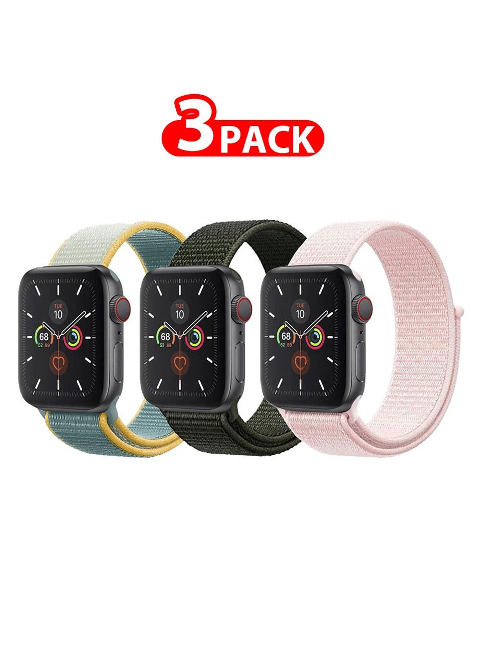 3 Pack For Apple Watch 41mm 40mm 38mm Nylon…