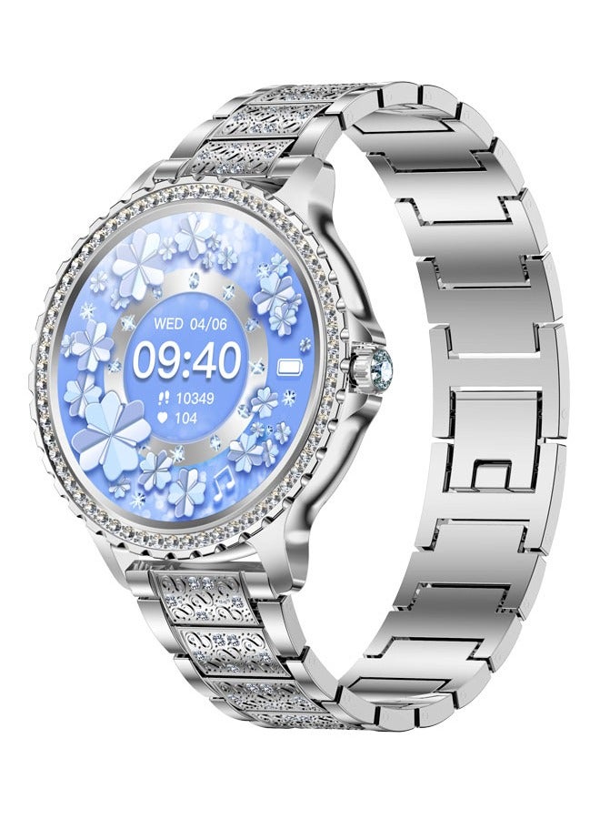 Compare Womens smart watches, sports watches, waterproof watches, fitness tracker smartwatches for Android and iOS, 1.32 highdefinition touch screen, with heart rate, blood oxygen, sleep monitor, AI voice, silver at KSA Price