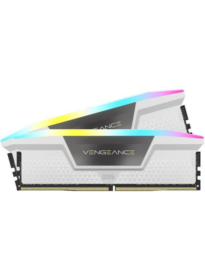 Compare CORSAIR VENGEANCE RGB DDR5 RAM 32GB 2x16GB 6400MHz CL36 Intel XMP iCUE Compatible Computer Memory  White at KSA Price
