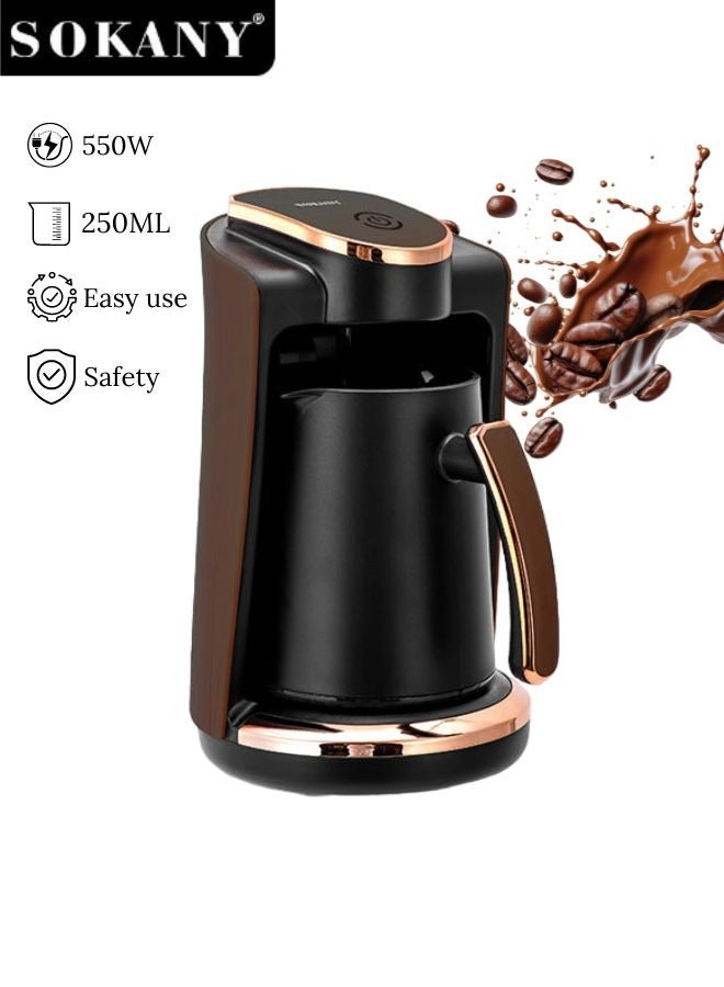 Compare Turkish Coffee Maker,4 Cups,250ml,550W Electric Coffee Pot,Coffee Making Machine,SK09048 at KSA Price