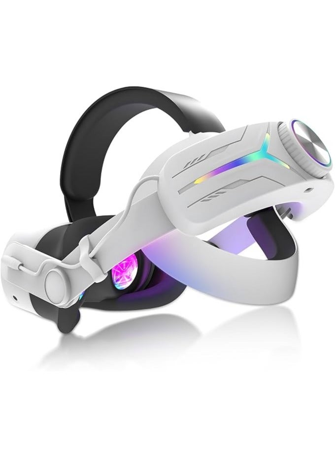 Compare Newest Meta Quest 3s Charging Headstrap with 12000mAh Battery, Quest 3 Gaming Headband, 6Color Breathing Lights, Polymer Material, Size Fits Adults & Kids  Enhanced Gameplay Experience at KSA Price