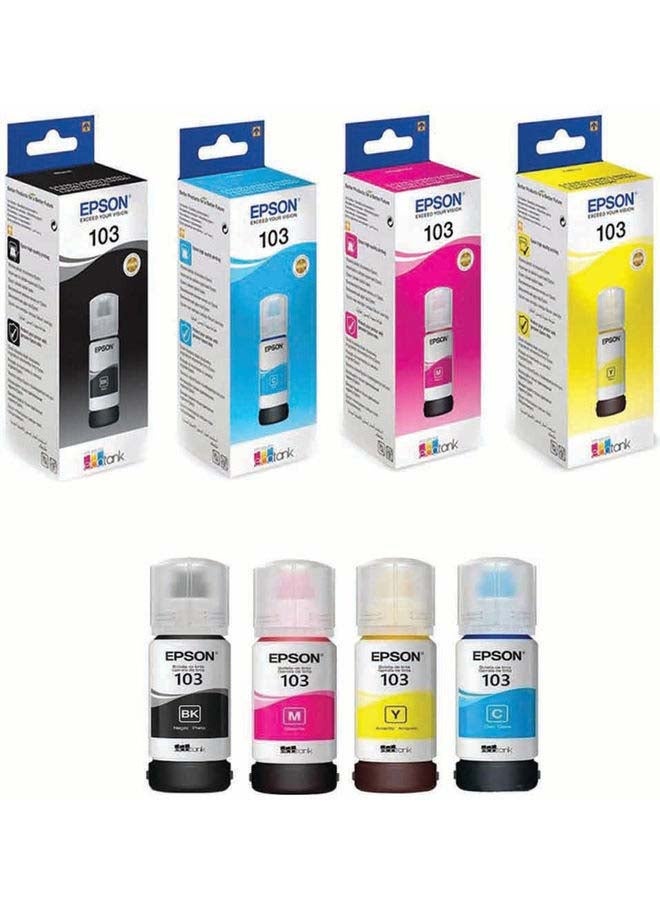 Pack of 4 103 Ink Bottle Set Black,…