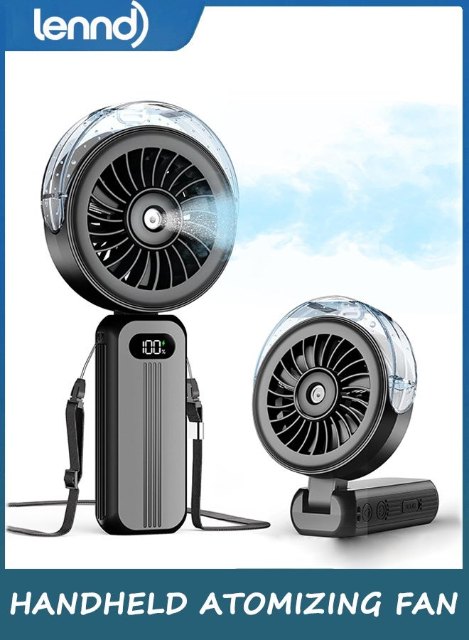 Handheld Misting Fan Portable, Powerful High Speed,…