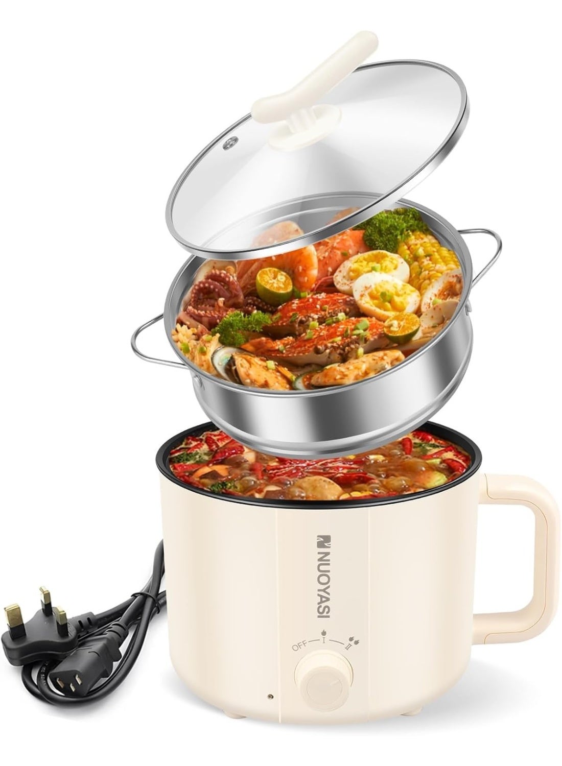 Non-Stick Mini Electric Pot, Electric Hot Pot…