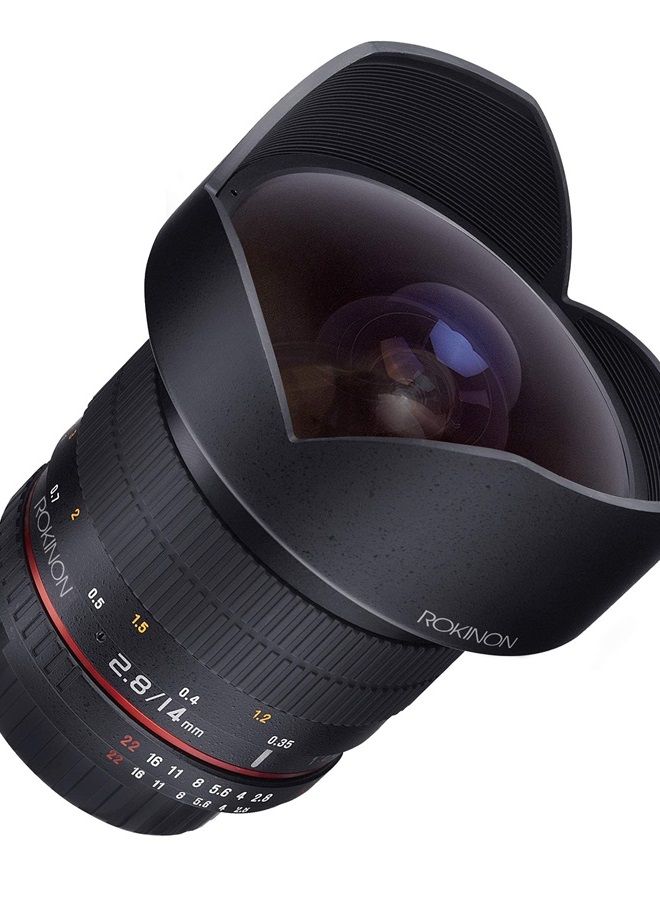 Compare AE14MC 14mm f2.822 Ultra Wide Angle Lens with BuiltIn AE Chip for Canon EF Digital SLR,Black at KSA Price