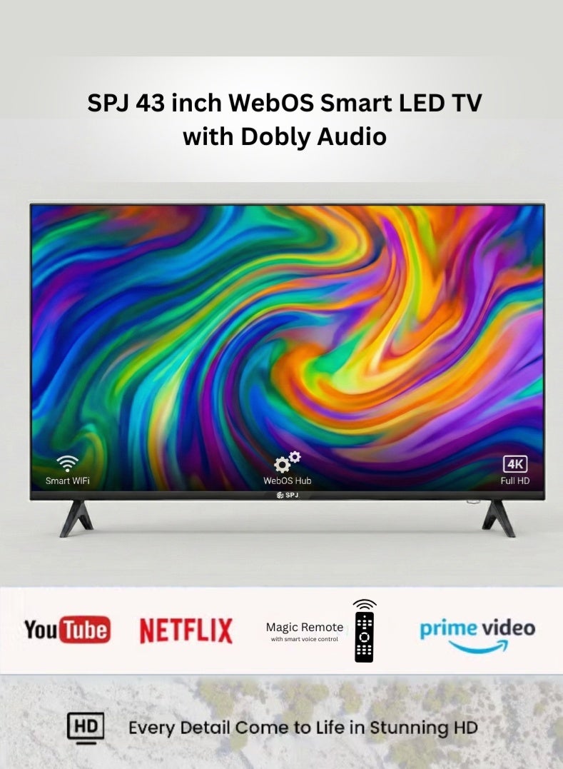 43-Inch Full HD Smart WebOS LED TV | Frameless…
