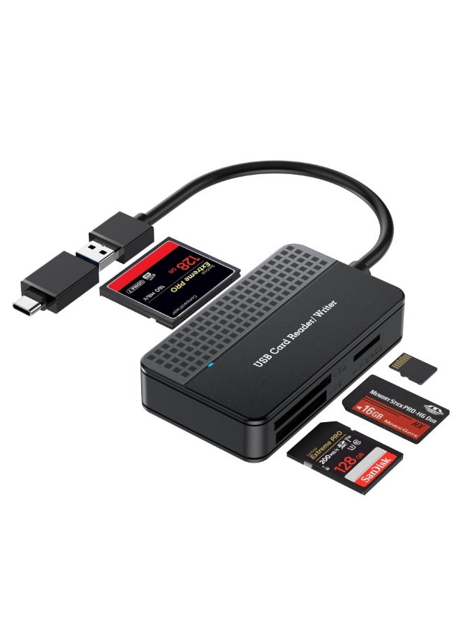 Memory Card Reader, 4-in-1 Memory Card Adapter External…