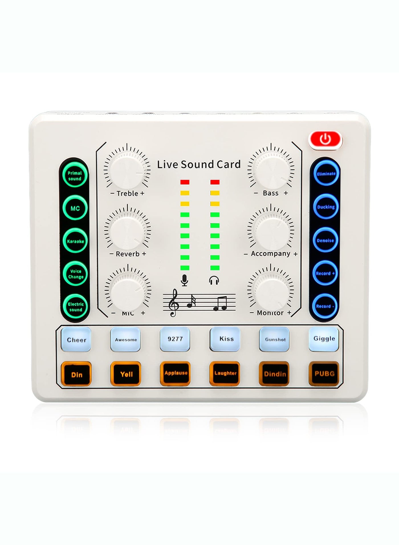 Compare Live Sound Card, Mini Sound Mixer for Live Streaming, Podcast Microphone Sound Card with Multiple Sound Effects, PC External Sound Card, Voice Changer Sound Card for Podcasting at KSA Price