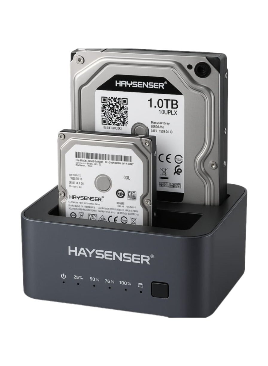 Dual Bay HDD Docking Station – USB 3.2 Type-C, Supports…