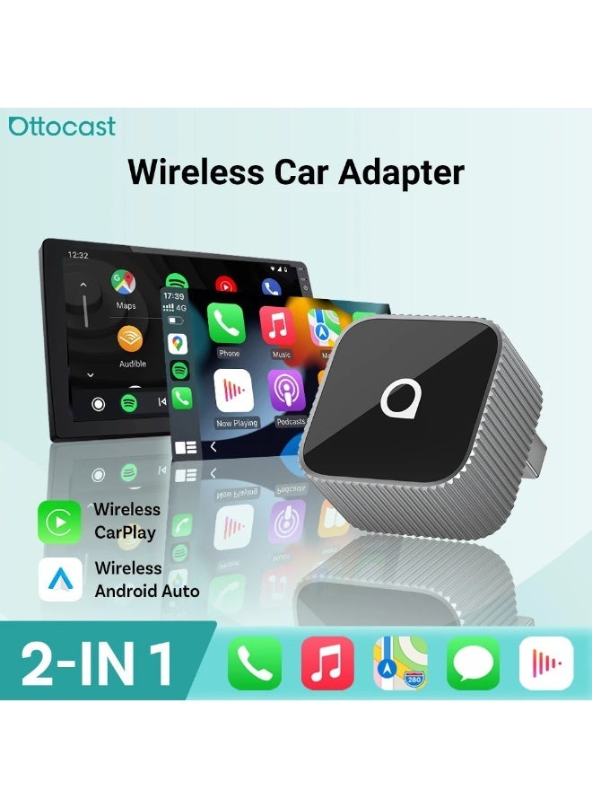 Compare Mini Slim Wireless CarPlay & Android Auto Adapter 2in1 – Plug & Play, Fast LagFree Connection, MultiUser Support, AI Voice Assist ChatGPT, Gemini, Bluetooth 5.0, Compact Design for iOS 10+ & Android 11+ at KSA Price