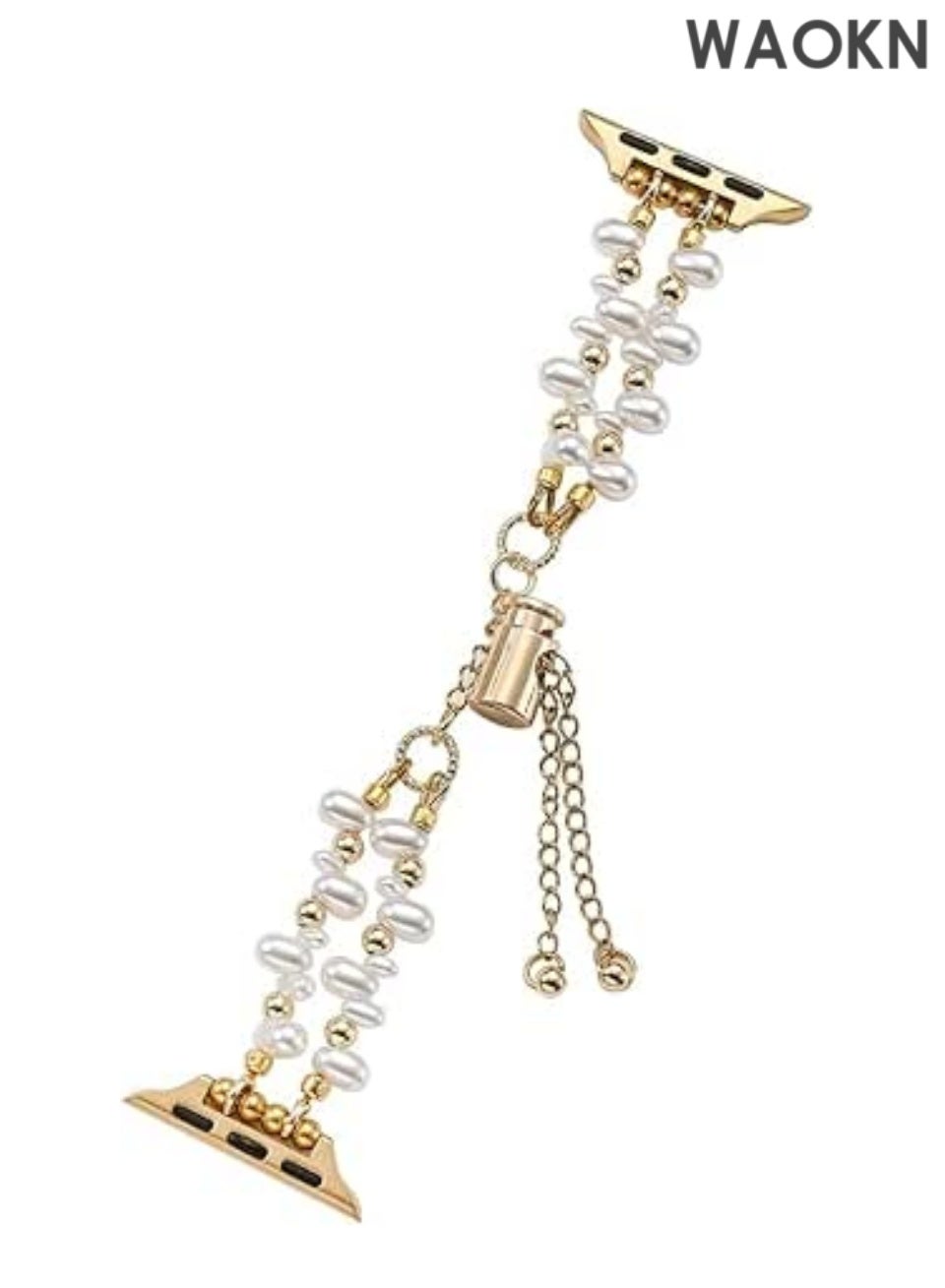 Compare Elegant Pearl Beaded Watch Band for Apple Watch 42mm 44mm 45mm 46mm, Women’s Stylish Summer Bracelet Strap Compatible with iWatch Series 987654321SE, Adjustable Silver Rhinestone Cute Fashion Accessory for Girls Ladies at KSA Price