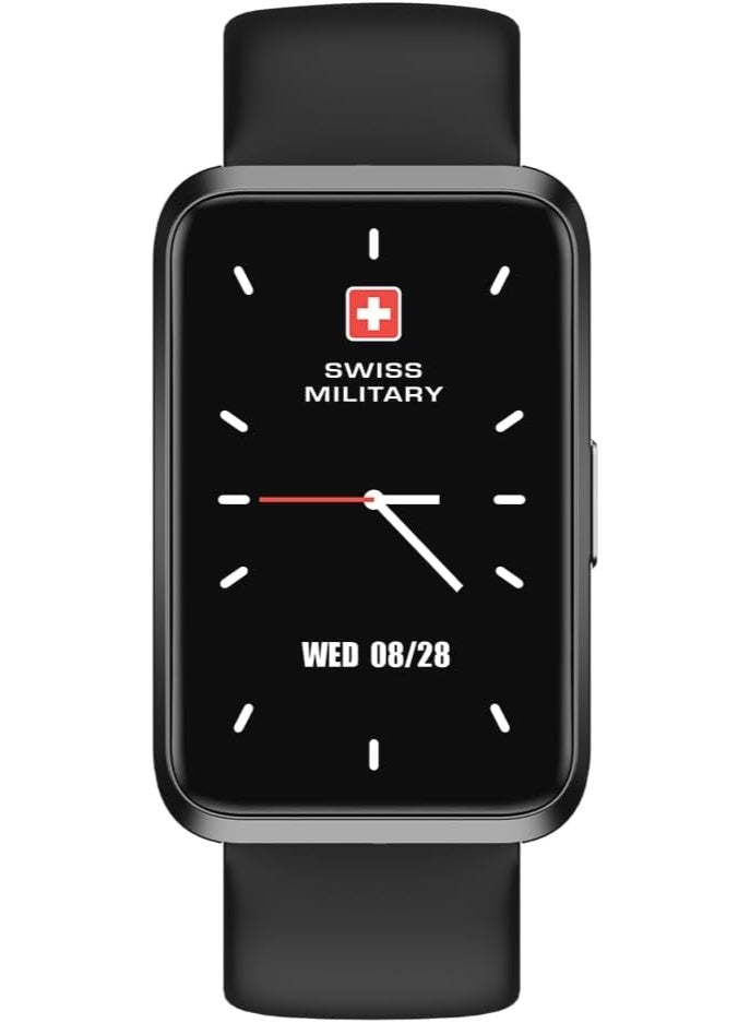 Compare Swiss Military Rhine2 Smart Band 1.57” Display, Bluetooth Calling, Multi Language, Health & Sports Tracking, 7 Days Battery, IP67, iOSAndroid Compatible, Black Strap at KSA Price