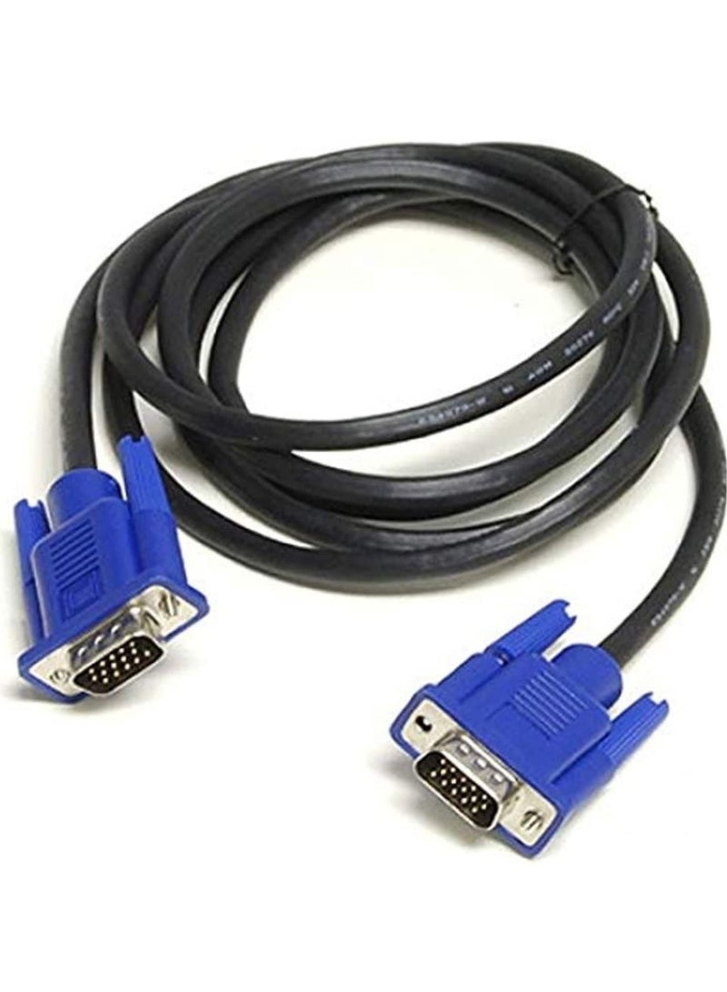Compare VGA 20 M Cable High Resolution Video Cable with Male to Male Connectors for Monitor, PC, Projector & Display Devices – Black at KSA Price