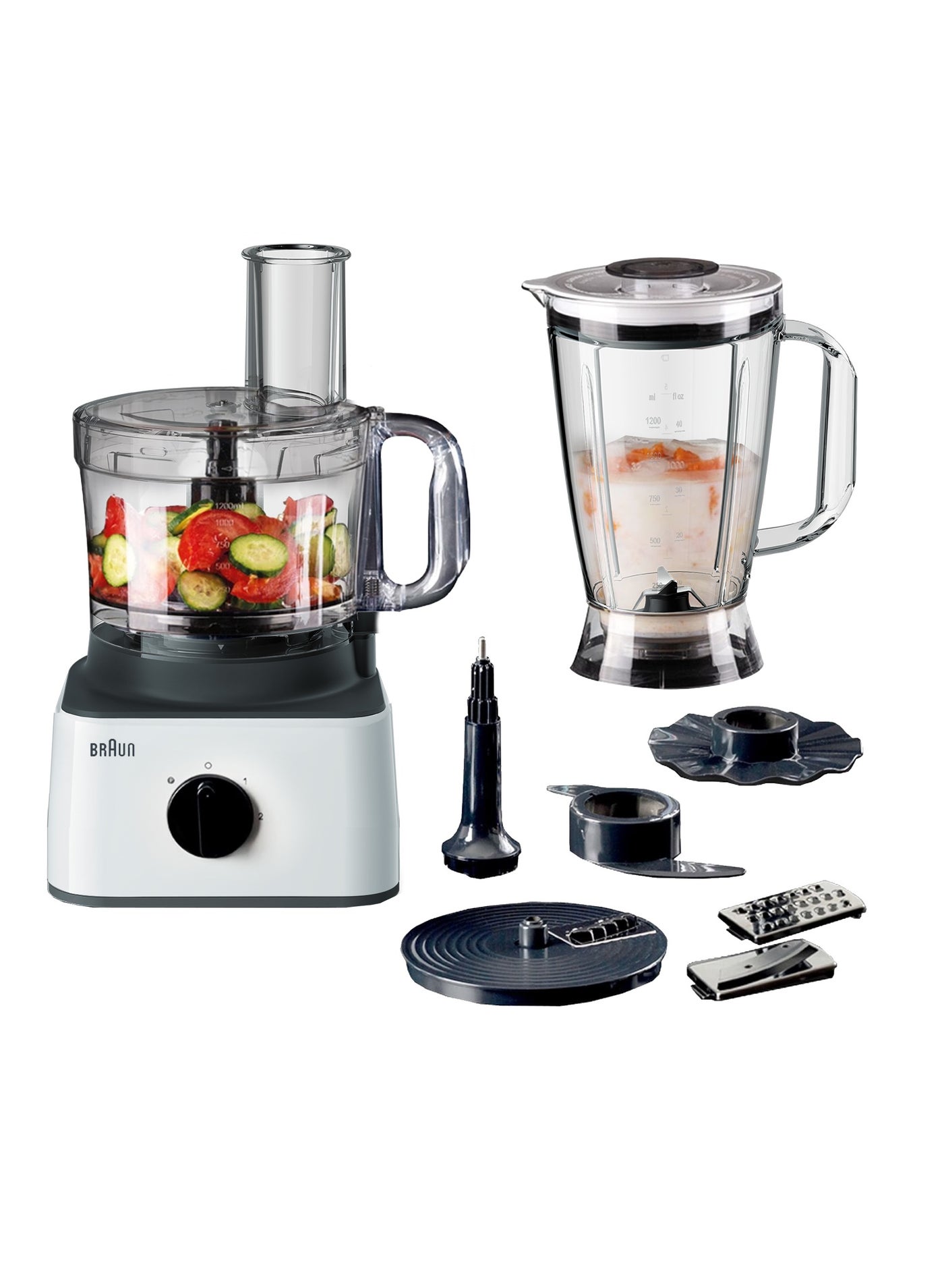 Food Processor 8 in 1, 2 Speeds, Pulse…