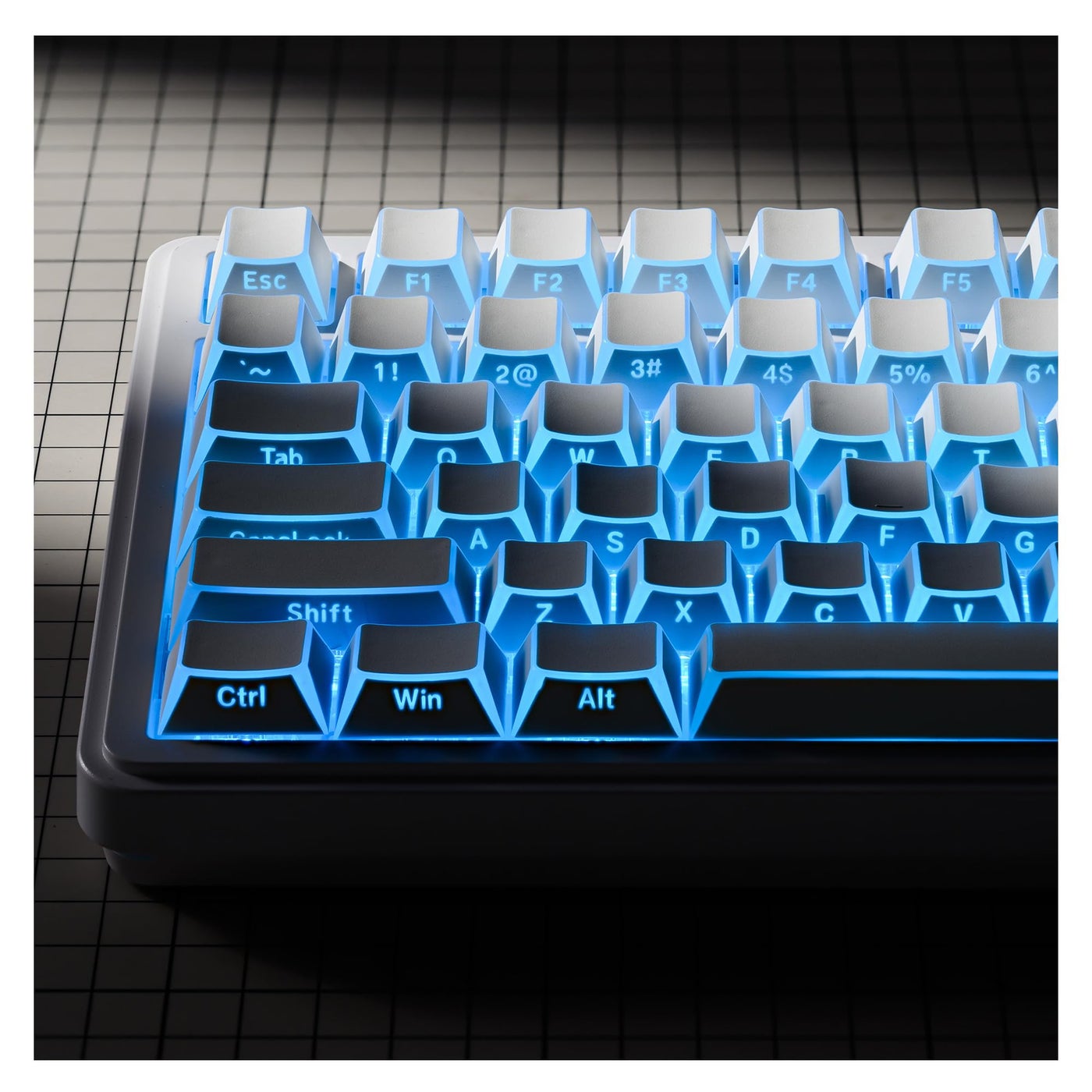 Compare XVX White Shine Through Keycaps, PBT Keyboard Keycaps Cherry Profile, Custom Side Printed Keycap Sets Suitable for 60% 65% 75% 80% 100% Mechanical Keyboard at KSA Price