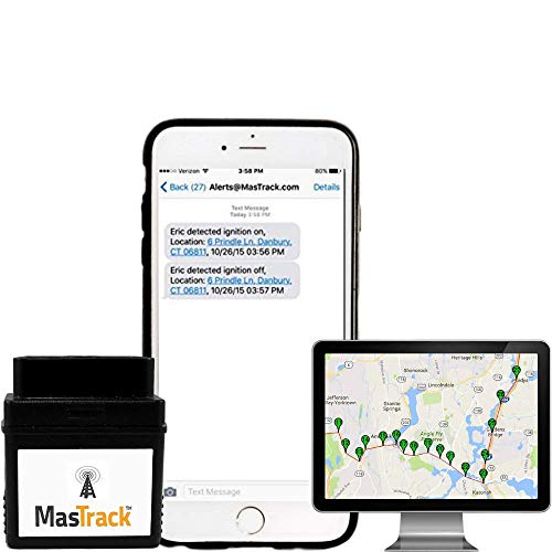 Compare MasTrack GPS Tracker WNo Contract | Track On Computer Smartphone | Fleet Monitoring Tracking Employees, Teens, Spouse| Plug Into OBD Port Instant Alerts & Engine Diagnostics at KSA Price