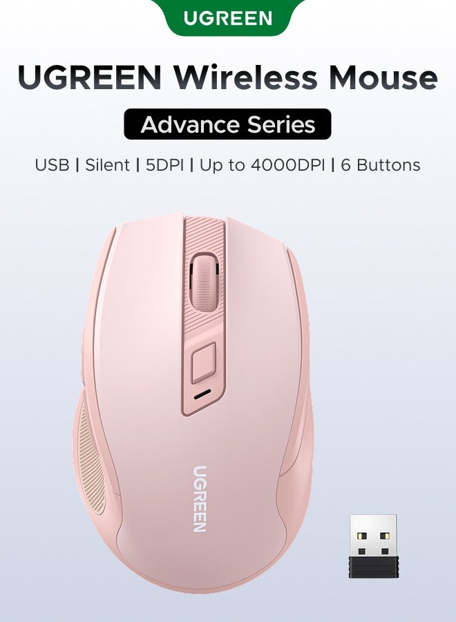 Compare Wireless Mouse Ergonomic Mice 2.4G USB Noiseless Portable Mouse for Laptop Tablet 5 DPI Adjustable Ultrafast Scrolling for PC HP Lenovo MacBook ASUS Dell USB pink at KSA Price