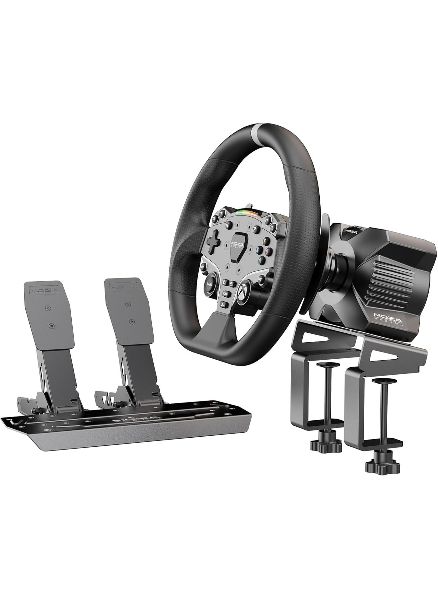 Compare R3 Racing Wheel & Pedals Bundle for Xbox & PC – 11inch Direct Drive Wheel with 3.9Nm Servo Motor, AviationGrade Aluminum, PU Grips, Pedals & Desk Clamp, Official Licensed Sim Racing Kit at KSA Price