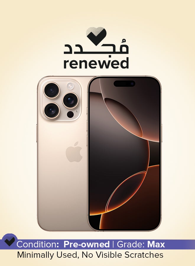 Compare Renewed  iPhone 16 Pro 1TB Desert Titanium 5G With Facetime  Middle East Version at KSA Price