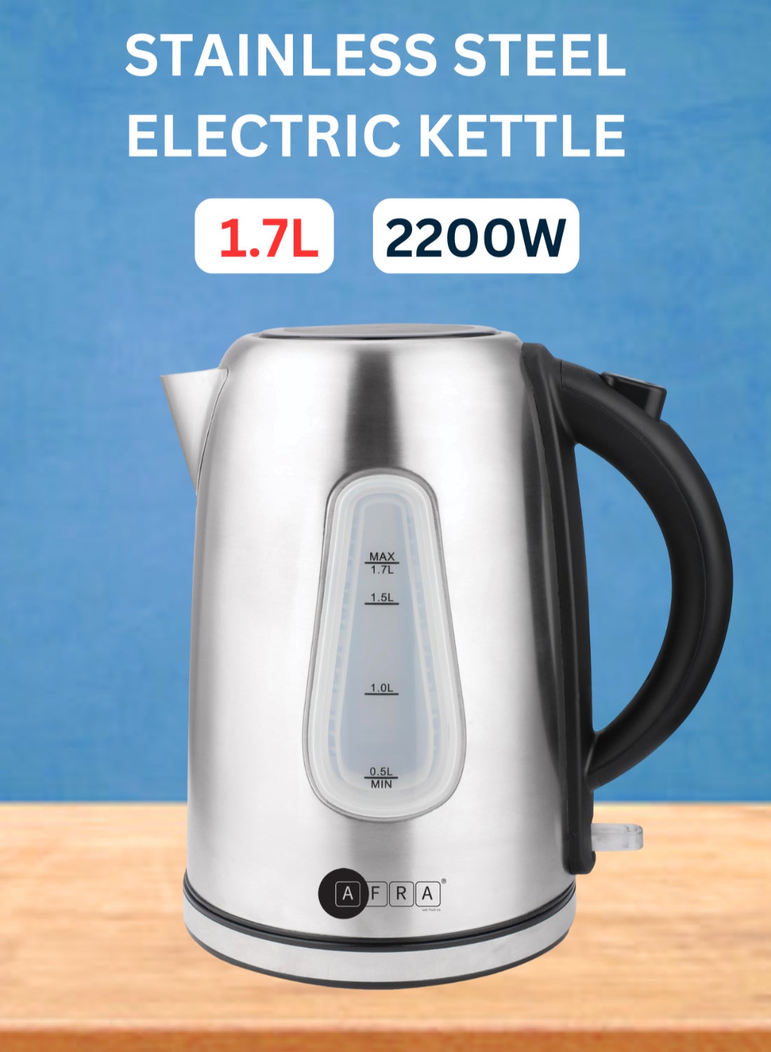Electric Kettle | 1.7L Capacity | 2200W | Fast Boiling…