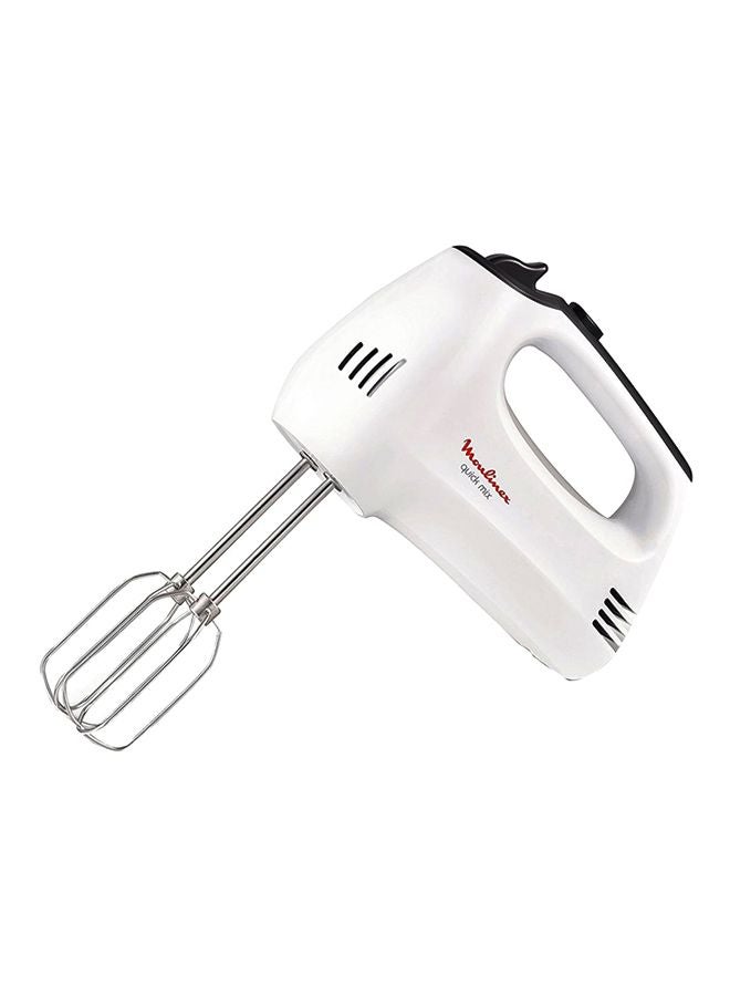 Compare Hand Mixer | Quick Mix Mixer for Whipping and dough kneading | 5 speeds | stainless steel beaters and dough hooks | 2 Years Warranty 300 W HM3101 WhiteSilver at KSA Price