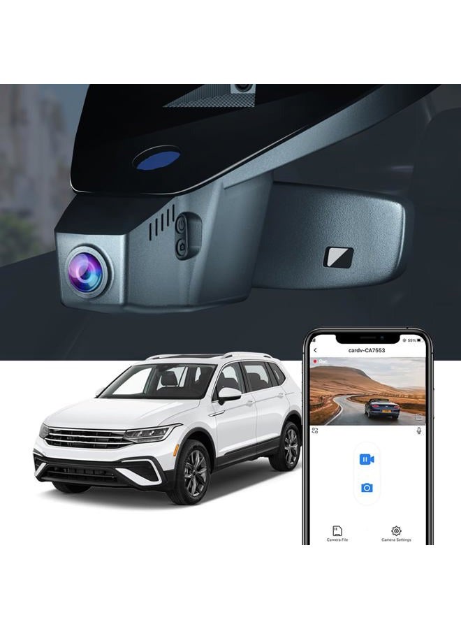 Compare Fitcamx 4K Dash Cam Suitable for Volkswagen Tiguan 20182024 HD26179, with Wide Body, Integrated OEM Look, UHD 2160P Video, WiFi & APP, Loop Recording, Parking Sensor, Plug & Play, 64GB Card at KSA Price