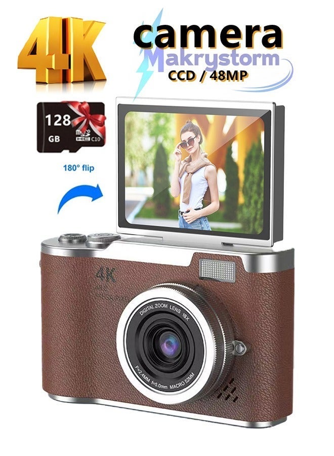 4k CCD Digital Zoom Student Digital Camera 48MP Portable…