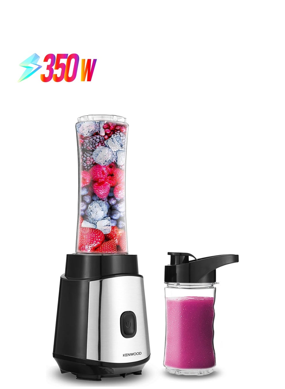Compare Personal Blender Smoothie BlenderSmoothie Maker with two Tritan Smoothie2Go Bottle and Lid, Ice Crush Function 2 L 350 W BLM05.A0BK Black at KSA Price