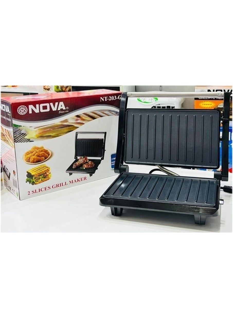 Compare NOVA Sandwich Grill Press Compact Electric Toaster with Fast Heating Technology Perfect for Crispy Toasts Panini and Grilled Snacks at KSA Price