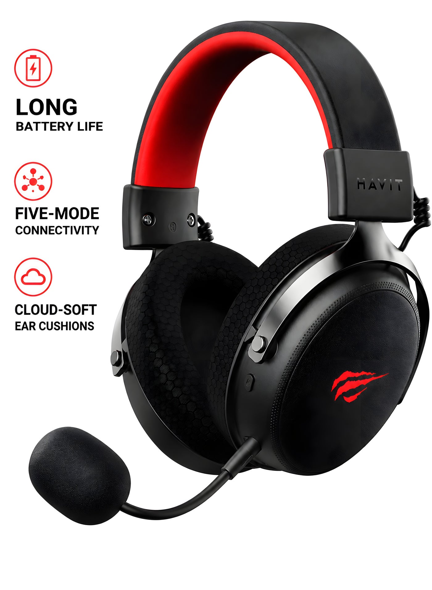 Havit Flagship Wireless Gaming Headset with Mic, Tri-Mode…