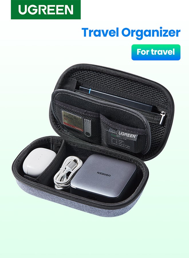 Compare Electronics Bag, Tech Accessories Case, Organizer Case for Travel Electronics, WaterResistant Shockproof Organizer Pouch Compatible with Charger, Charging Cables, Flash Drive, Headphones, Etc grey at KSA Price